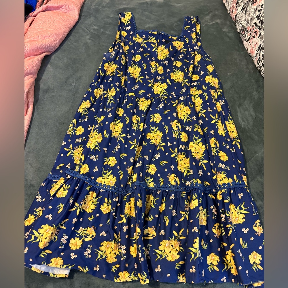 Mod cloth dress blue floral